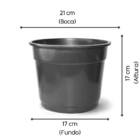 Vaso De Plástico Redondo 04 Nutriplan Cor Preto