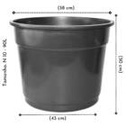 Vaso De Plástico Redondo N10 Nutriplan Cor Preto