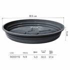 Vaso De Plástico Redondo N8 Nutriplan Cor Preto