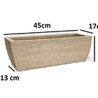 Vaso De Polietileno Jardineira Grafiato 45 Nutriplan Cor Areia