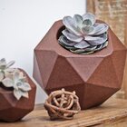 Vaso De Polietileno Quartzo N 22 Nutriplan Cor Ferrugem