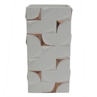 Vaso De Resina Branco 12 5cm X 8 5cm X 29cm