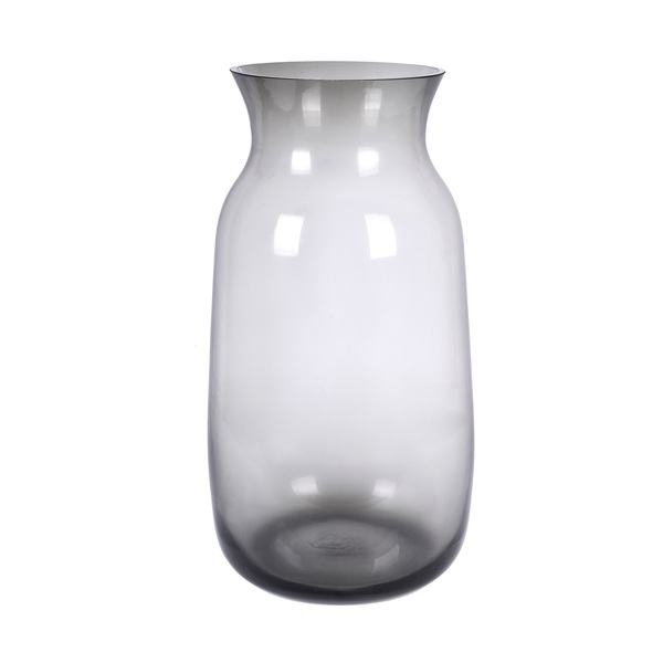 Vaso de Vidro 55621-317 Cinza 30,5x12cm Grillo