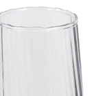 Vaso de Vidro Alto 18x7,5cm Transparente Rigado Luvidarte