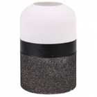 Vaso De Vidro Cinza  Preto E Branco 10cm X 10cm X 16cm