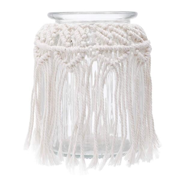 Vaso De Vidro Cross Lines Basic Transparente 15cm - Urban