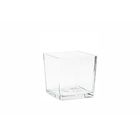 Vaso de Vidro Cubo Transparente 10x10cm Ts Brasil