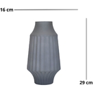 Vaso De Vidro Decorativo Para Flores Cinza Sintra Vidro 29 Cm