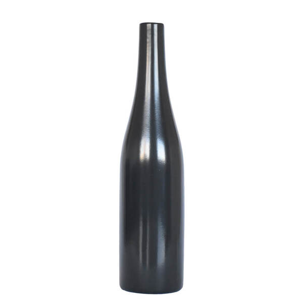 Vaso De Vidro Decorativo Para Flores Preto Vernier