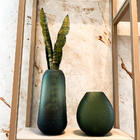 Vaso De Vidro Decorativo Para Flores Verde Grove P 24,5 Cm