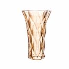 Vaso De Vidro Diamond Ambar Metalizado 13 X 6 5 X 20 Cm