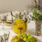 Vaso De Vidro Diamond Ambar Metalizado 8 X 8 X 15 Cm