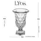 Vaso De Vidro Diamont Grande Com Flores Brancas