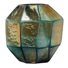 Vaso De Vidro Dourado 18 5cm X 15cm X 18cm