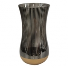 Vaso De Vidro Dourado E Fume