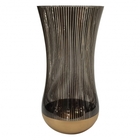 Vaso De Vidro Dourado E Fume