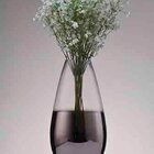 Vaso De Vidro Fumê 40cm Glamour - Adely Decor