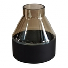 Vaso De Vidro Fume E Preto