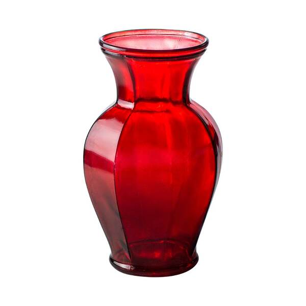 Vaso De Vidro Grandma Vermelho Clássico 22x13cm St1666