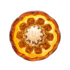 Vaso De Vidro Italy Âmbar E Marrom 7 5cm X 12cm - Wolff