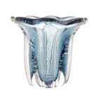 Vaso De Vidro Italy Azul 18cm X 18 5cm - Wolff