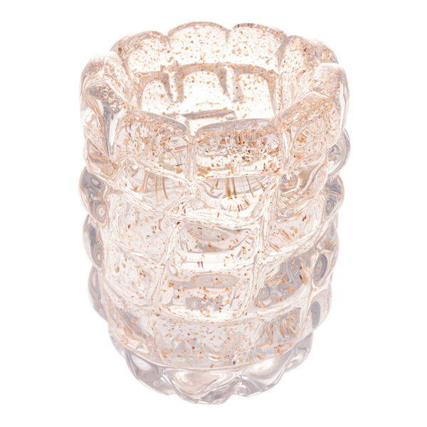 Vaso De Vidro Italy Dourado 12cm X 17cm - Lyor