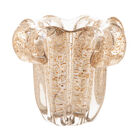 Vaso De Vidro Italy Dourado 13cm X 10cm - Wolff