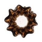 Vaso De Vidro Italy Marrom 13x17cm Lyor