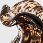 Vaso De Vidro Italy Marrom Preto 11,5x13cm - Lyor