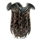 Vaso De Vidro Italy Preto E Rosé 18cm X 21cm - Wolff