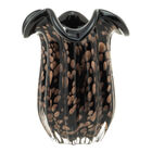 Vaso De Vidro Italy Preto E Rosé 18cm X 21cm - Wolff