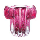 Vaso De Vidro Italy Rosa E Dourado 13cm X 10cm - Wolff