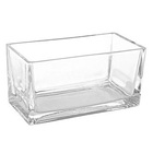 Vaso De Vidro Jardineira Retangular Decorativo 8x20cm