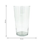 Vaso de Vidro Médio 25x14cm Transparente Cone Ts Brasil