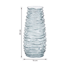 Vaso de Vidro Médio 30x14cm Azul Decor Florarte