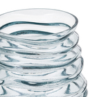 Vaso de Vidro Médio 30x14cm Azul Decor Florarte