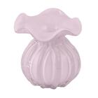 Vaso De Vidro Mek Trouxinha Rosa Leitoso Veneza 11x11,5cm