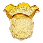 Vaso De Vidro Murano 15x14cm Âmbar St1876