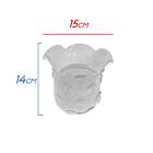 Vaso De Vidro Murano 15x14cm Branco St1876