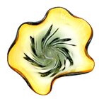 Vaso De Vidro Murano Âmbar E Cinza Murrines Grande