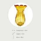 Vaso De Vidro Murano Âmbar Veneza Médio