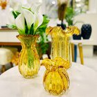 Vaso De Vidro Murano Âmbar Veneza Médio