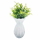 Vaso De Vidro Murano Branco Leitoso Veneza Médio