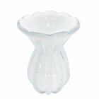 Vaso De Vidro Murano Branco Leitoso Veneza Médio