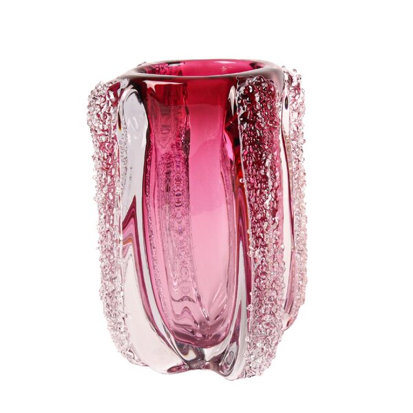 Vaso De Vidro Murano Carta 15x15x23cm - Jolitex Ametista