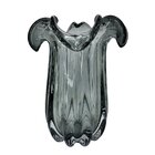 Vaso De Vidro Murano Cinza Veneza Grande