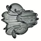 Vaso De Vidro Murano Cinza Veneza Grande