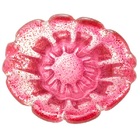 Vaso De Vidro Murano Italy Rosa E Dourado 15cm X 12cm X 12 5c