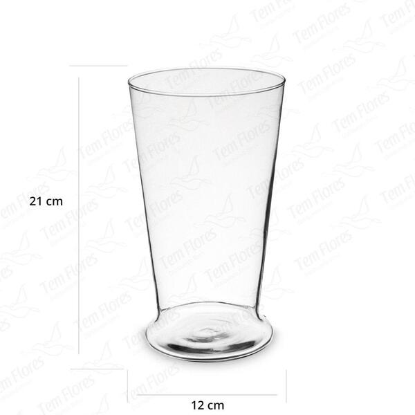 Vaso De Vidro Para Decoração Barcelona Pequeno 21x12
