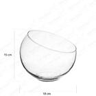 Vaso De Vidro Para Decoração Boca Torta 12x18